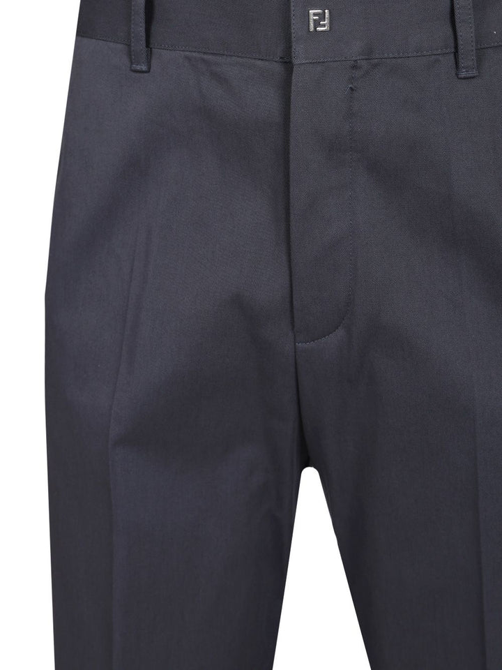 Fendi Gabardine Cigarette Trousers - Blue | e905e7f43e888bbc19f2cbcd620e1b2904d56b7e
