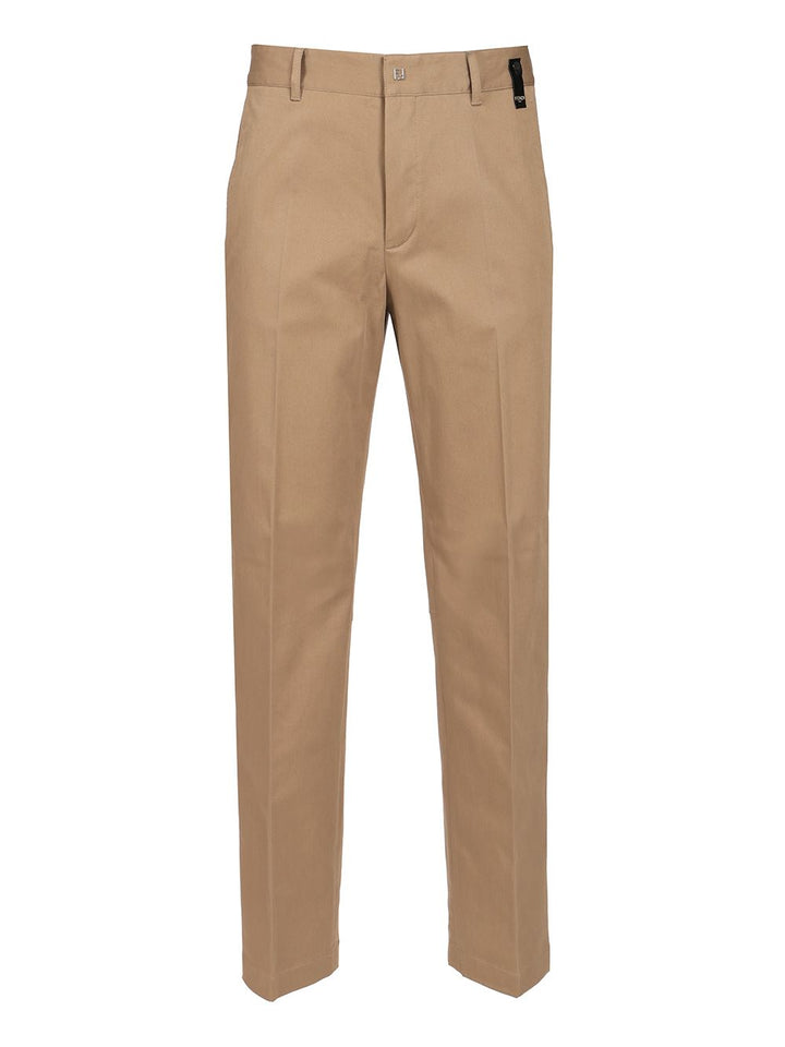 Fendi Gabardine Cigarette Trousers - Beige | 0387fdba0946cbbdc01527fc640746f86fe4dd87