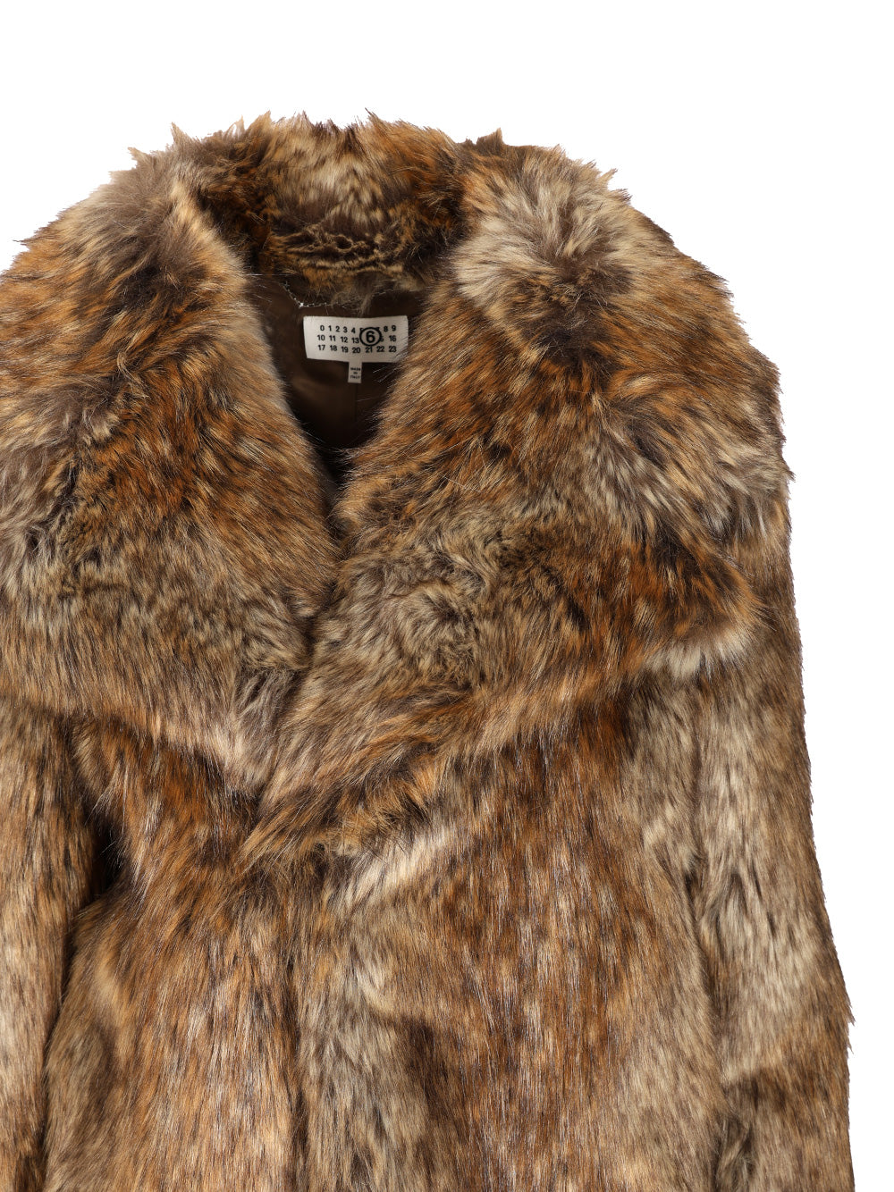 Mm6 Maison Margiela Faux-Fur Jacket Coats - Brown | 7cdd2f5a41c49225b801aca244727ad0bae486b2