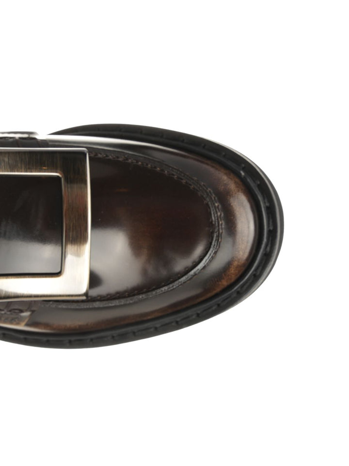 Roger Vivier Viv' Rangers Leather Loafers Scarpe basse - Brown | f958e2d5c21d47701cebf3d7de893156d33d229b