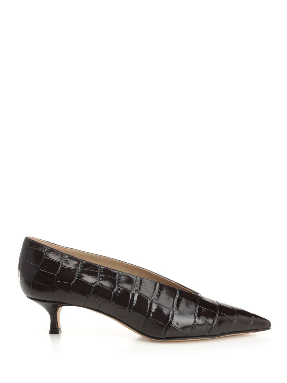 Le Monde Beryl Babouche Kitten Pumps - Brown | 915f1e32913ca3df26e32bfcd271a73d9b1d9527