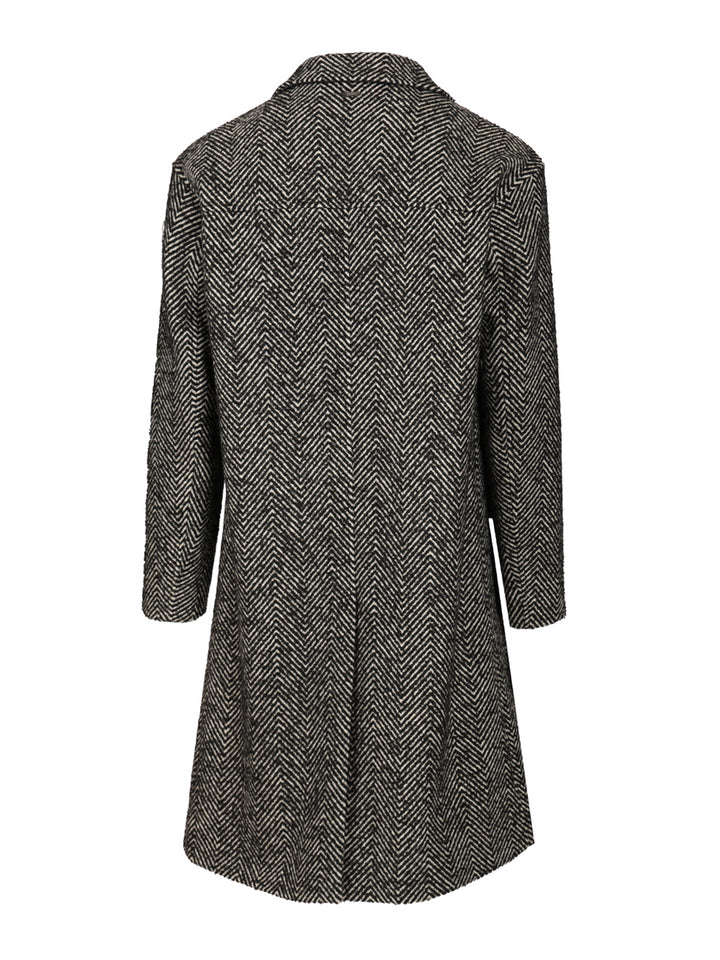 Herno Wool Chevron Coat Coats - Multicolor | 0fb784c49580dca9098552e6beec8cd177b069ea