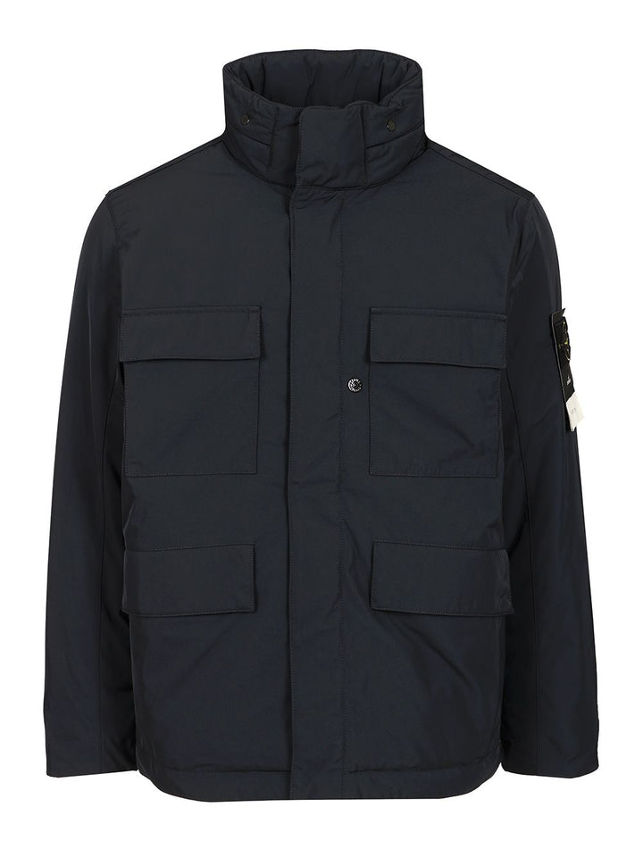 Stone Island Padded Field Jacket In Micro Twil Jackets - Blue | 750ec2e7f554abf3e8a38b4364e66163ed005b88