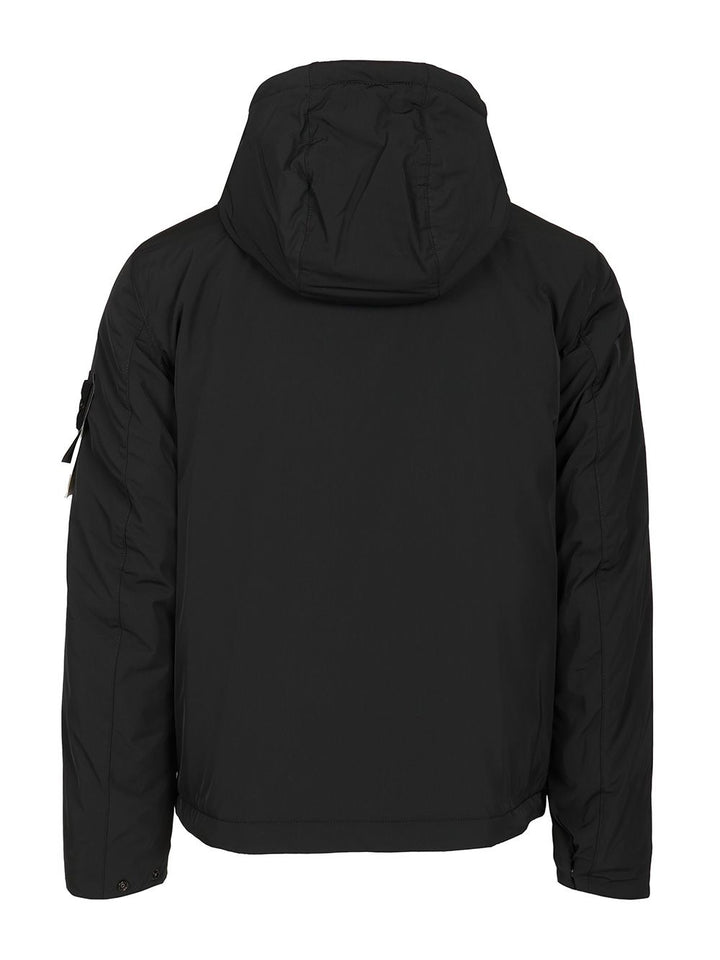 Stone Island Micro Twill Padded Hooded Jacket Jackets - Black | 7a423755ef469c5d0df90358c9253baee1230ef6