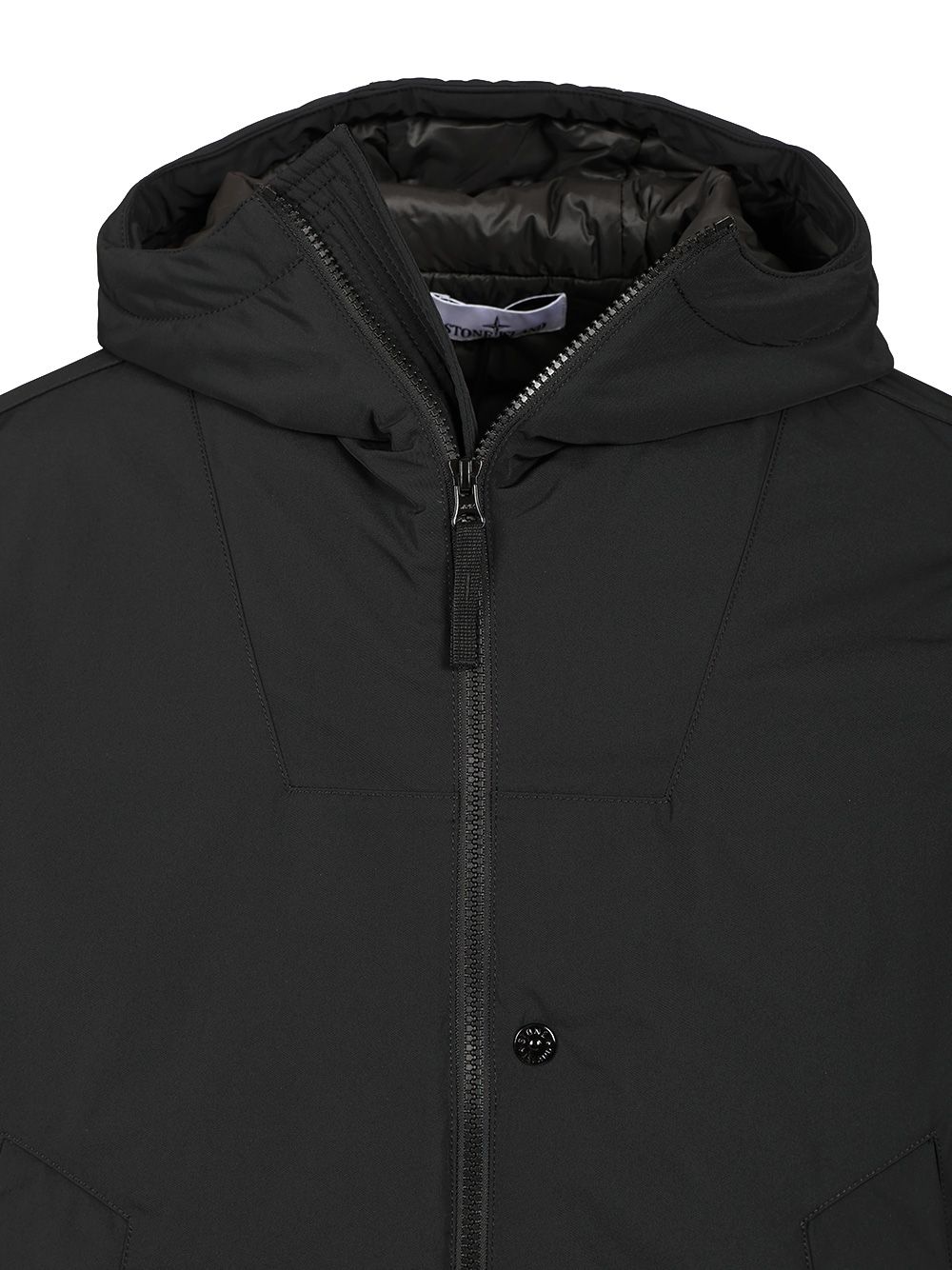Stone Island Micro Twill Padded Hooded Jacket Jackets - Black | 1b85649deb7ec0c2cf4f315ae6ac727fe9b5e22e