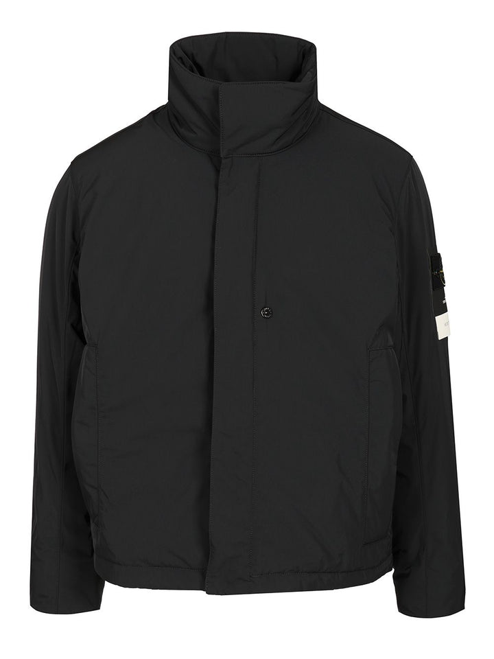 Stone Island Micro Twill Padded Jacket Jackets - Black | addaddc5c59ad4e1303007318233508bb46865a0