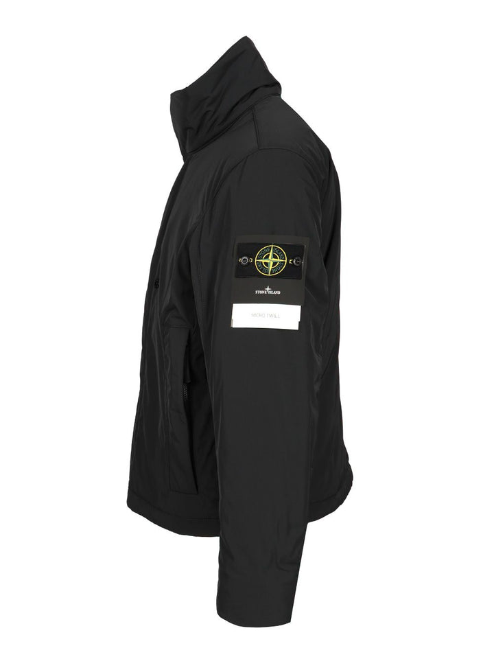 Stone Island Micro Twill Padded Jacket Jackets - Black | 532c87c4d0ffaacace574c08fa629ec18b7f9ef6