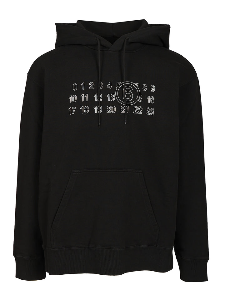 Mm6 Maison Margiela Cotton Hoodie Sweatshirts - Black | f2d2cb4ba7218a37d84185feb66a5a7b1b6be98e
