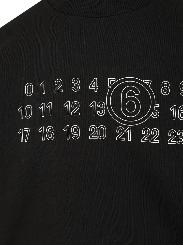 Mm6 Maison Margiela Numeric Sweatshirt Sweatshirts - Black | 5f3de139d23b4abc4d26850fac96794f47296b61
