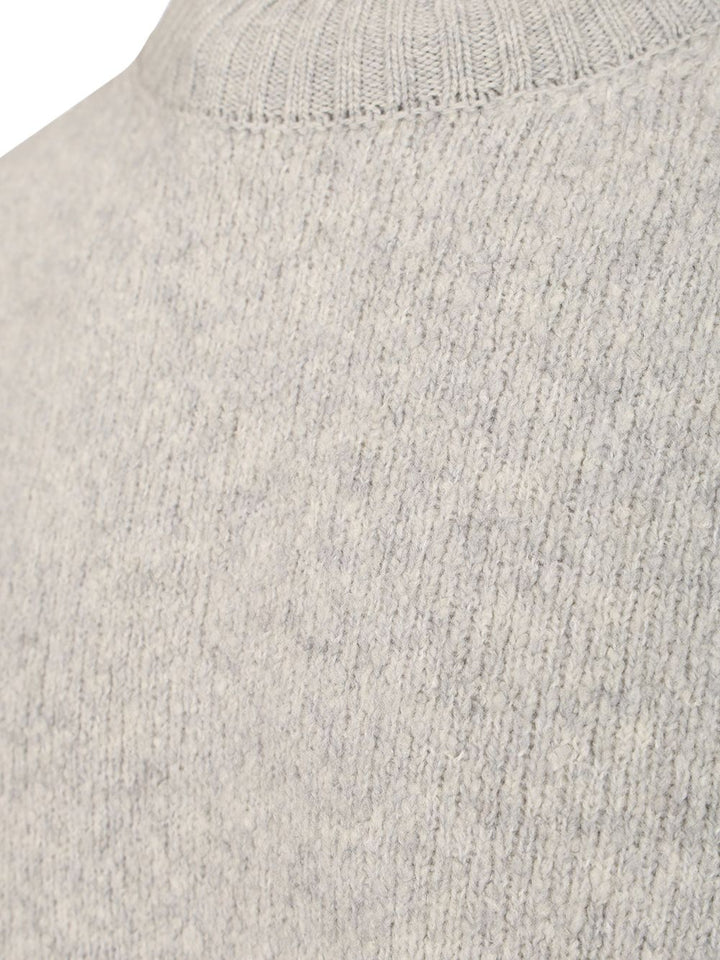 Stone Island Organic Cotton Crew Neck Sweater With English Ribs Knitwear - Grey | 1ee79dc03e14f68a1bc01b05176984a1ad8d3897