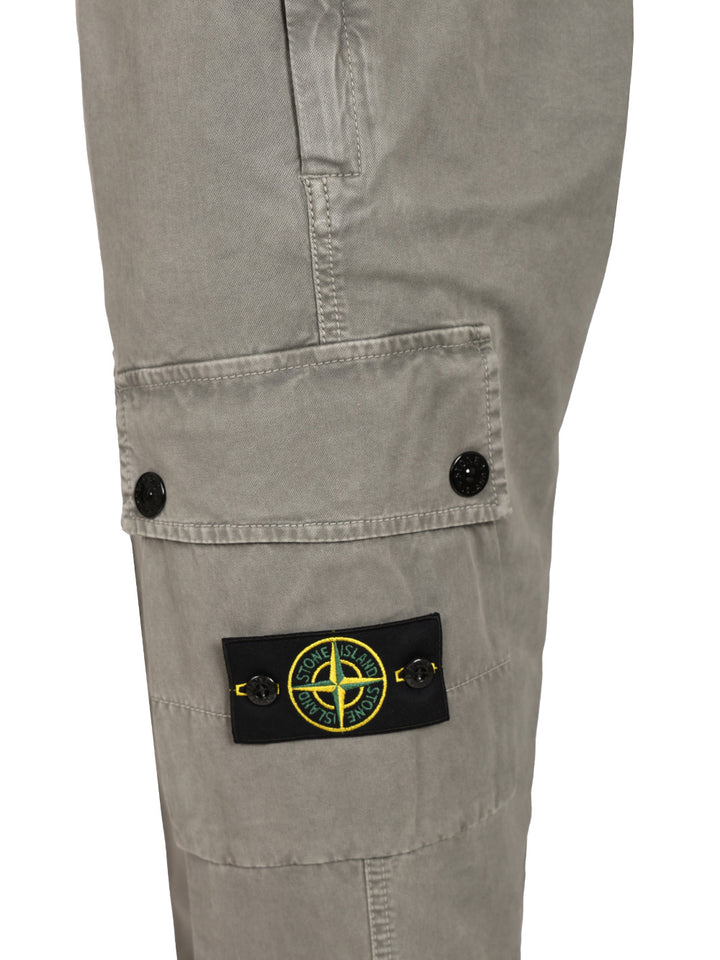 Stone Island Cotton Cargo Pants Trousers - Grey | 2f3589a29620500af8e9a5b056d1ec49660db274