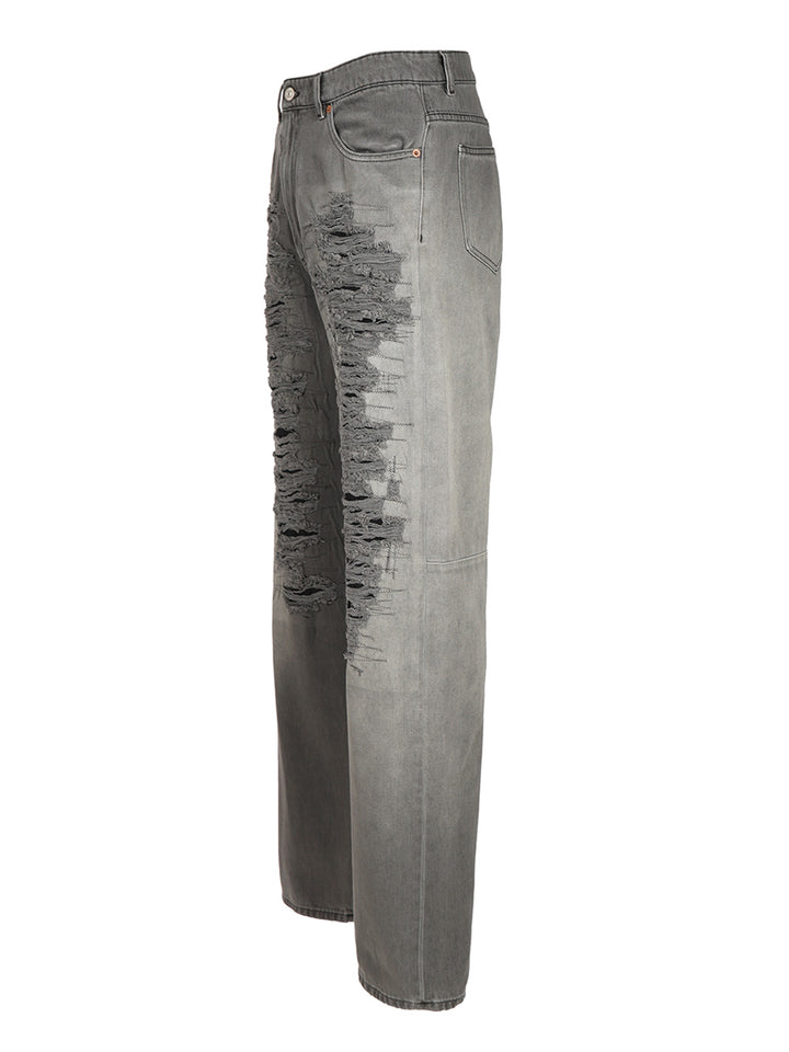 Mm6 Maison Margiela Destroyed Jeans - Black | 750f1aea00cb4b7ae7f9225cd1c8b81eec59a6a5