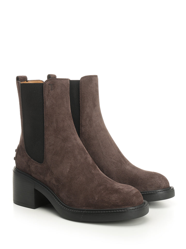 Tod'S Suede Ankle Boot Boots - Brown | 4e792813c5692698cb60a9c159d7745d51a1b10f