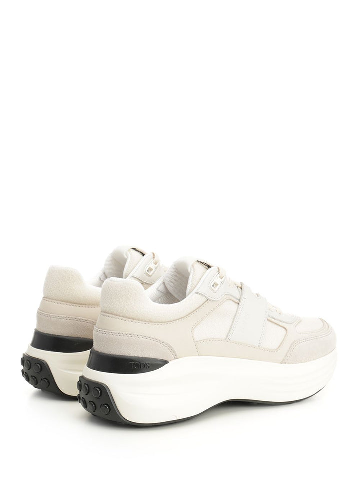 Tod'S Sneaker In A Mix Of Cloth, Suede And Nubuck Leather Sneakers - White | 5d0c615699988128dbf23d0c2cf04e8f6e0c53af
