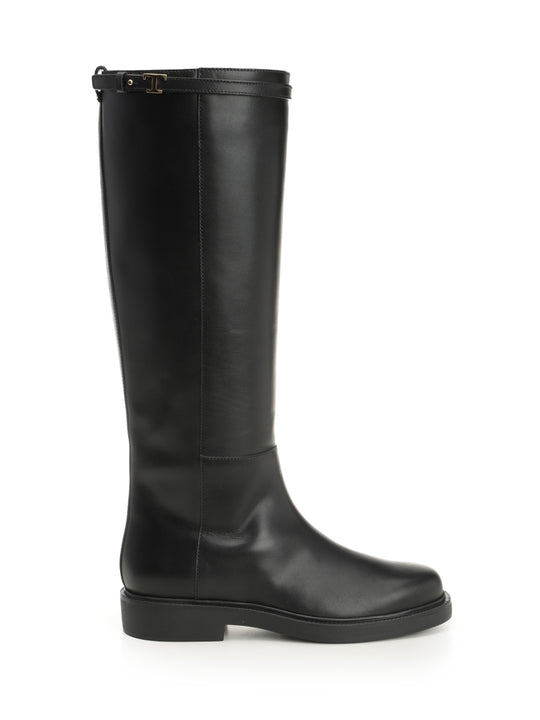 Leather Boot Boots Black