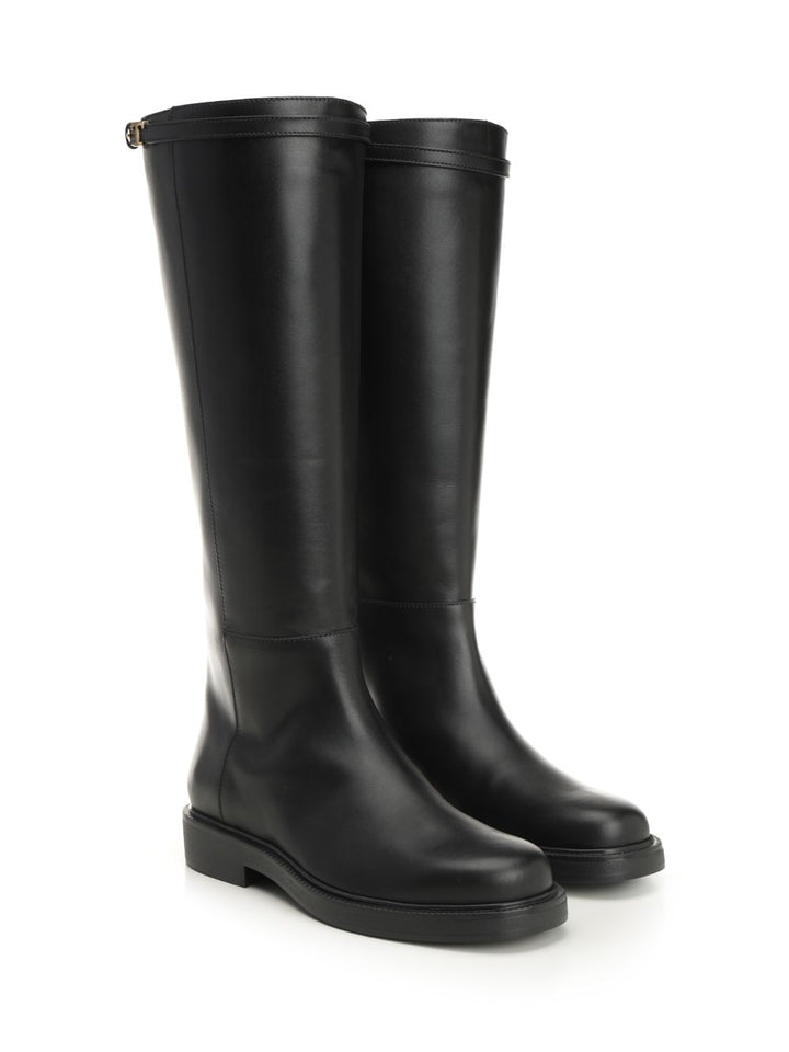 Tod'S Leather Boot Boots - Black | 3d1f95d20638a2e58161f3ab07f7b32ae480821c