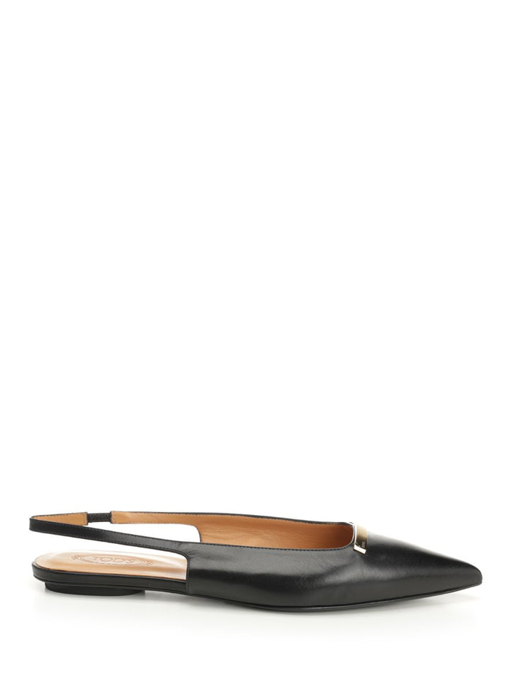 Tod'S Leather Slingback Ballerina Scarpe basse - Black | 39f6fa8c035038b6c670506325538b2a4399c89c