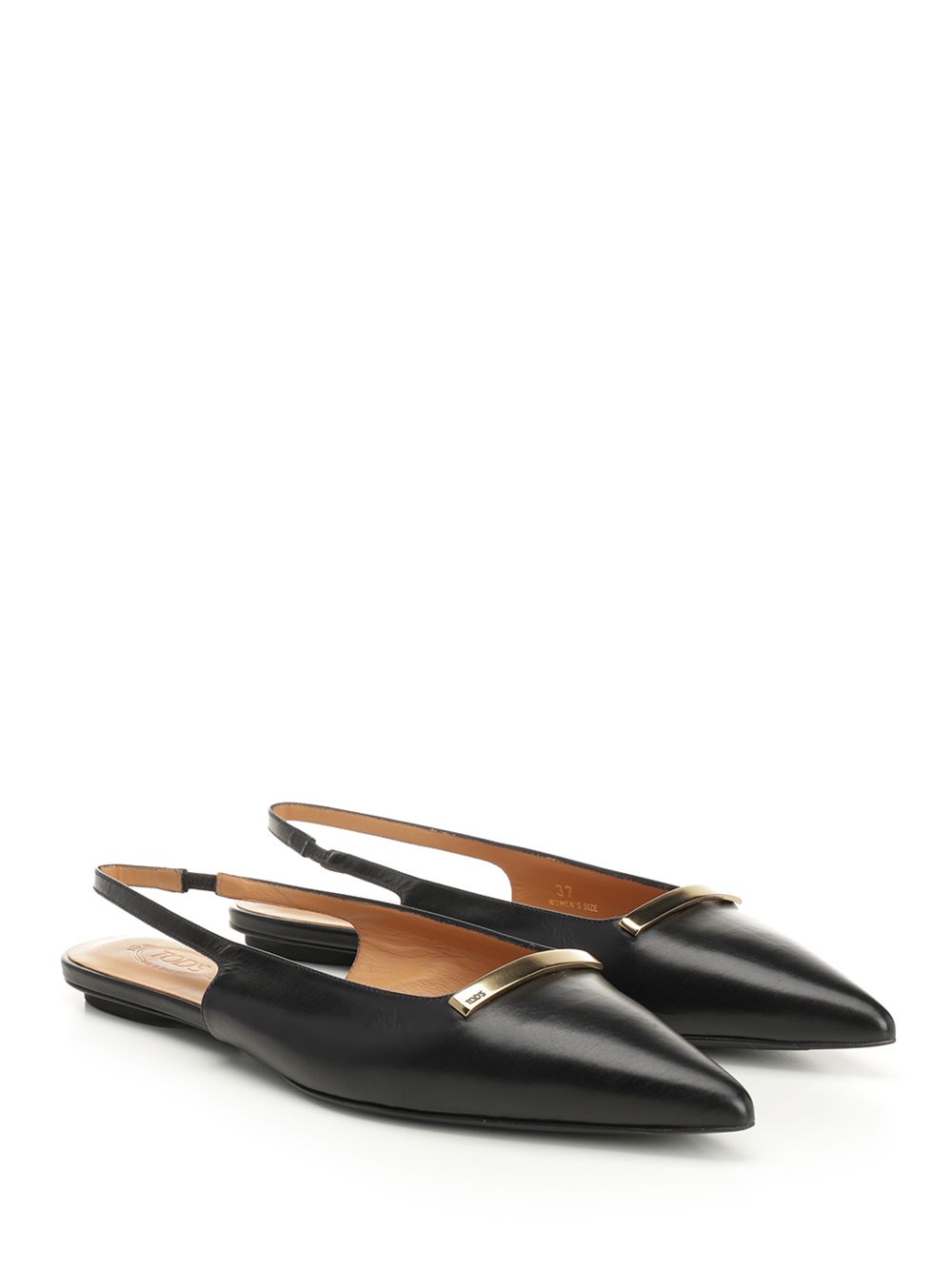 Tod'S Leather Slingback Ballerina Scarpe basse - Black | 04ca50bb2f77e0758fedc51616f9e63e92d41622