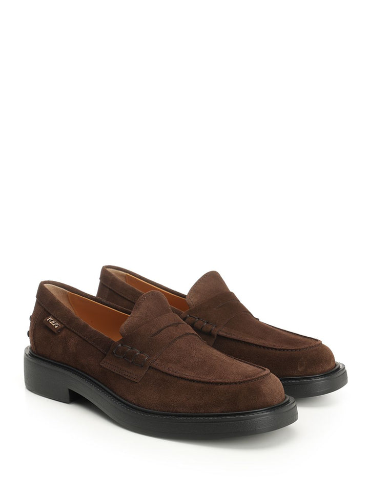 Tod'S Suede Calfskin Loafer Scarpe basse - Brown | 50ce7f6ffbdcc870dd80b3c703e48216f47c2898