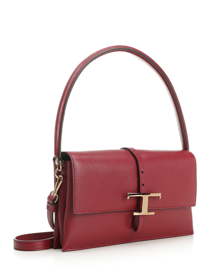 Tod'S Flap T Timeless Handbags - Bordeaux | ece3c3a25a0c72e306e28264859506e021a92b1f