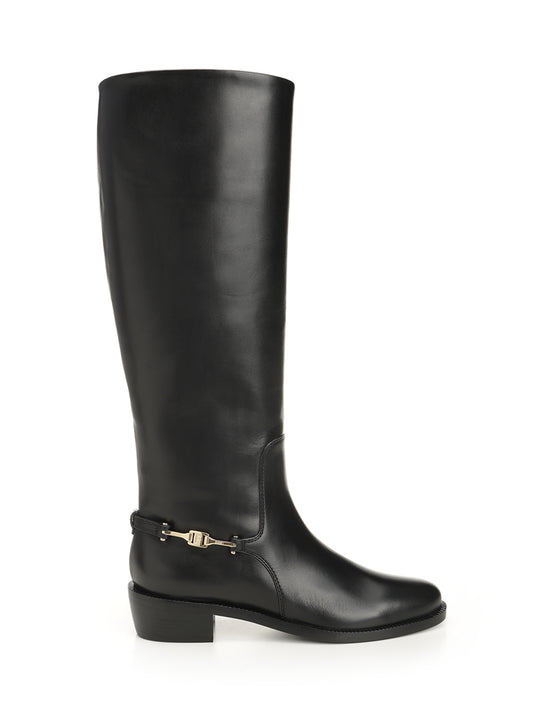 Boot With F Buckle Boots Black