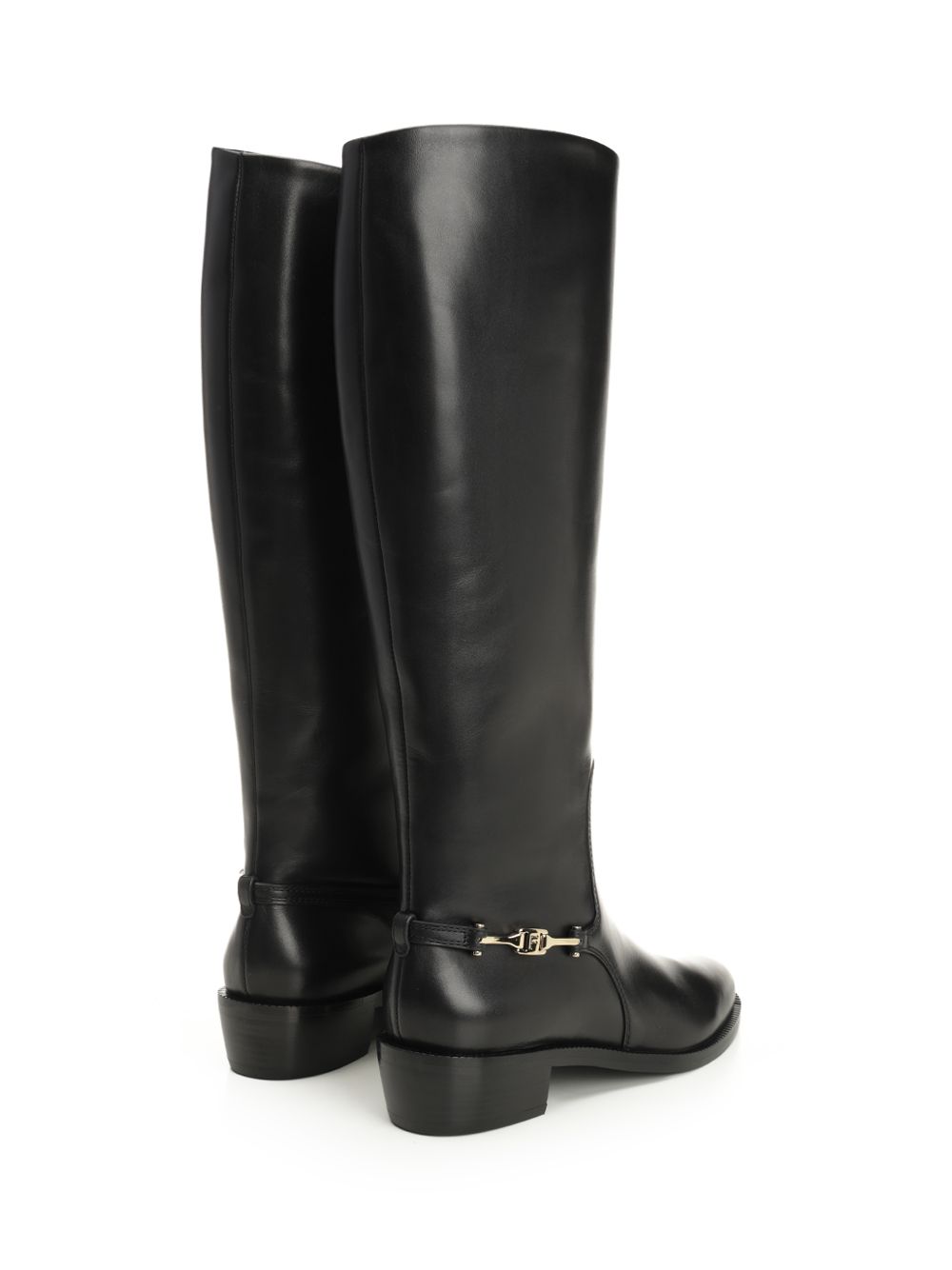 Ferragamo Boot With F Buckle Boots - Black | f66453f5449b9cd6781f7037327ff4ba3003a055