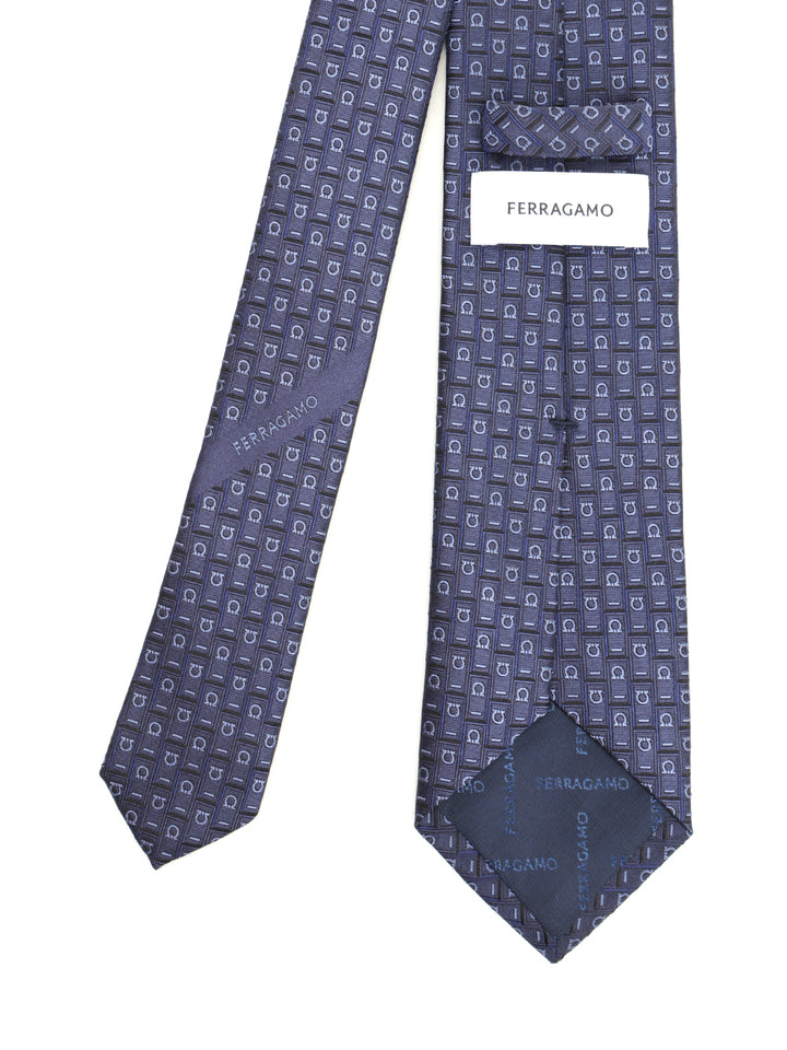 Ferragamo Ferragamo Monogram Ties And Bow Ties - Blue | afca2594f5ee3966a5900fdb1f16d04a9120a4cc