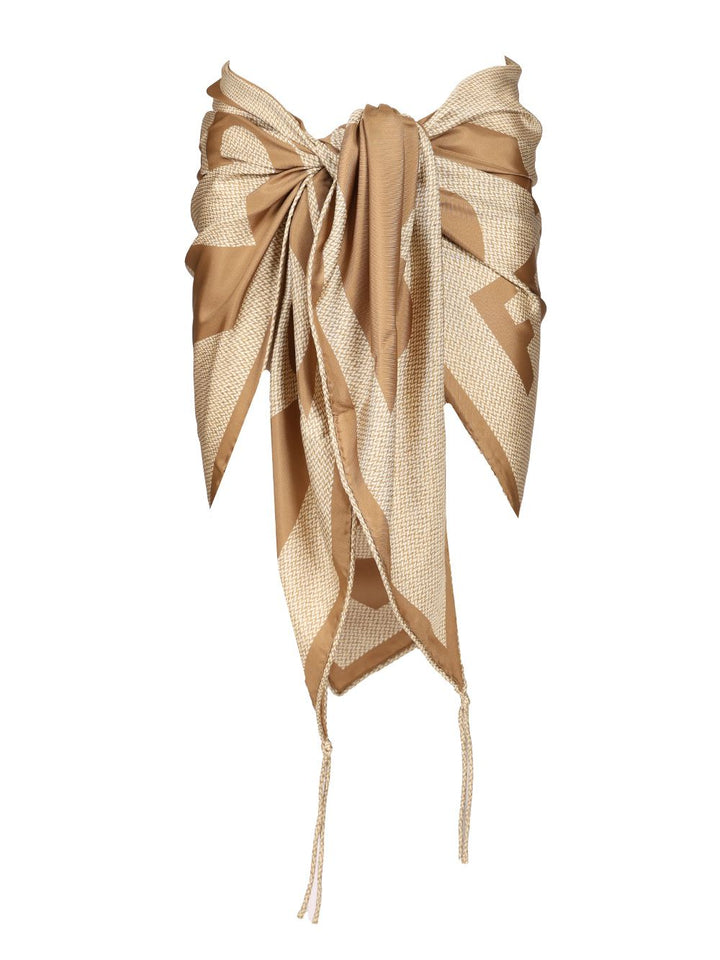 Ferragamo Silk Skirt Pareo Skirts - Beige | 6c46595435788fd1961aa752e9c094e189a16417
