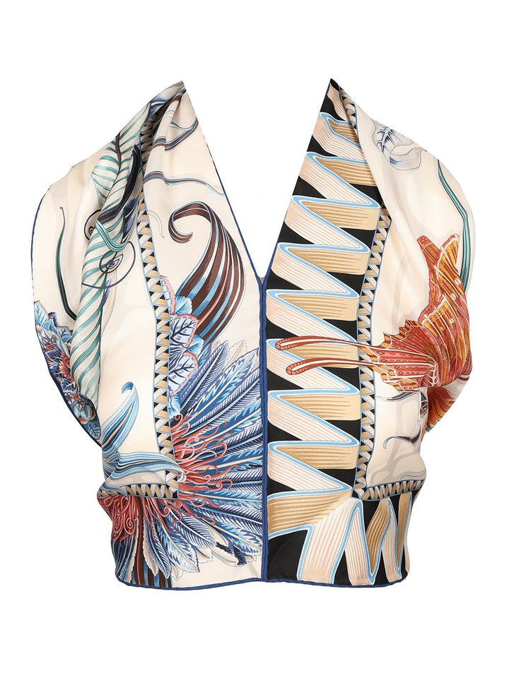 Ferragamo Giada Print Triangle Top Tops - Multicolor | edfecdb59e10fe640d74f30bd833bb6735cc96e5