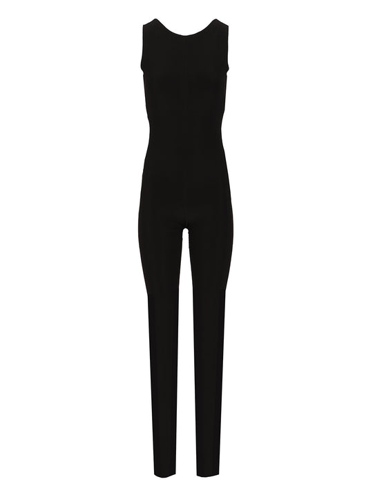 One-Piece With Cross-Back Details Dresses Black