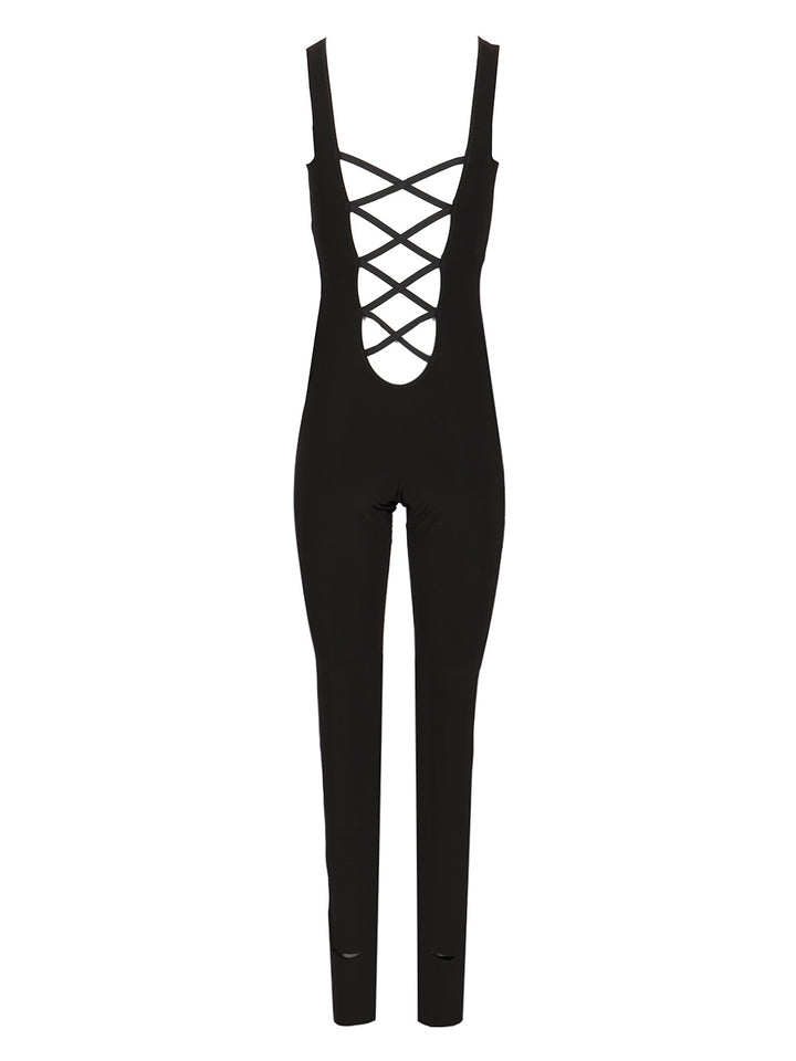Norma Kamali One-Piece With Cross-Back Details Dresses - Black | 0d7a5a149826c14d4e1663a4b845b70b332787b0