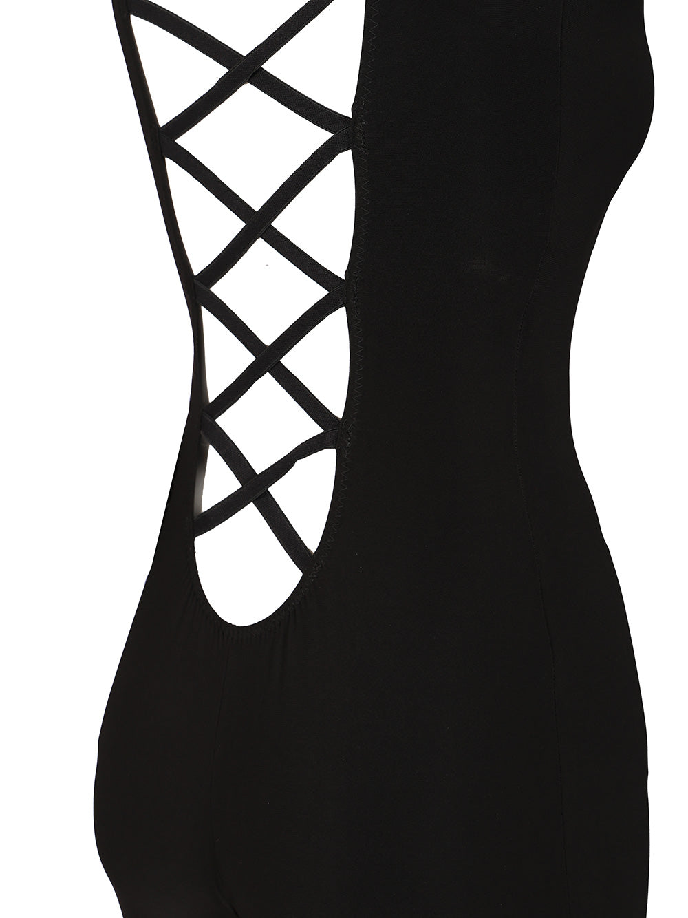 Norma Kamali One-Piece With Cross-Back Details Dresses - Black | 98d51a5bab62e8612ae20fa1027b6721604629b2