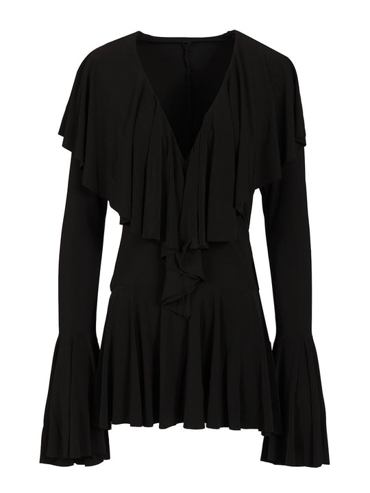 Ruffle Mini Dress Dresses Black
