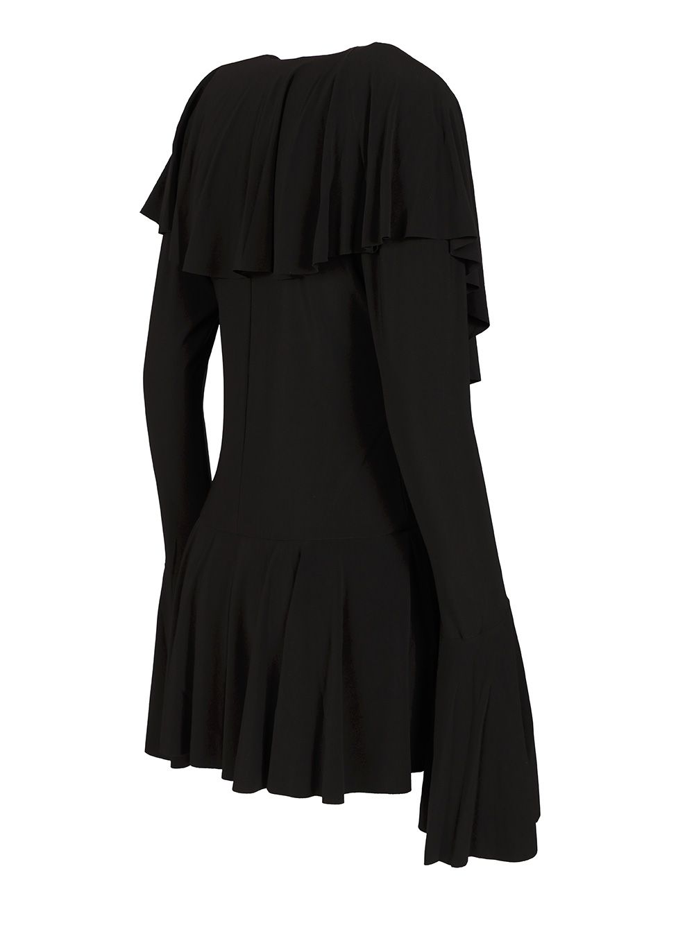 Norma Kamali Ruffle Mini Dress Dresses - Black | a4c6891c12f3fb58a28906c612f11418d20d1669