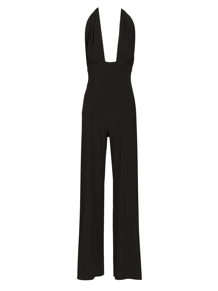 Norma Kamali Straight Leg Jumpsuit Jewelry - Black | a976ec347ddaaa0b15bfe02e8828e6a14b692bfb