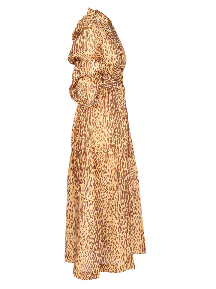 Zimmermann Leopard Print Midi Dress Dresses - Animalier | 9bcc3fbbf21666934527896f5c8e0db63203b005