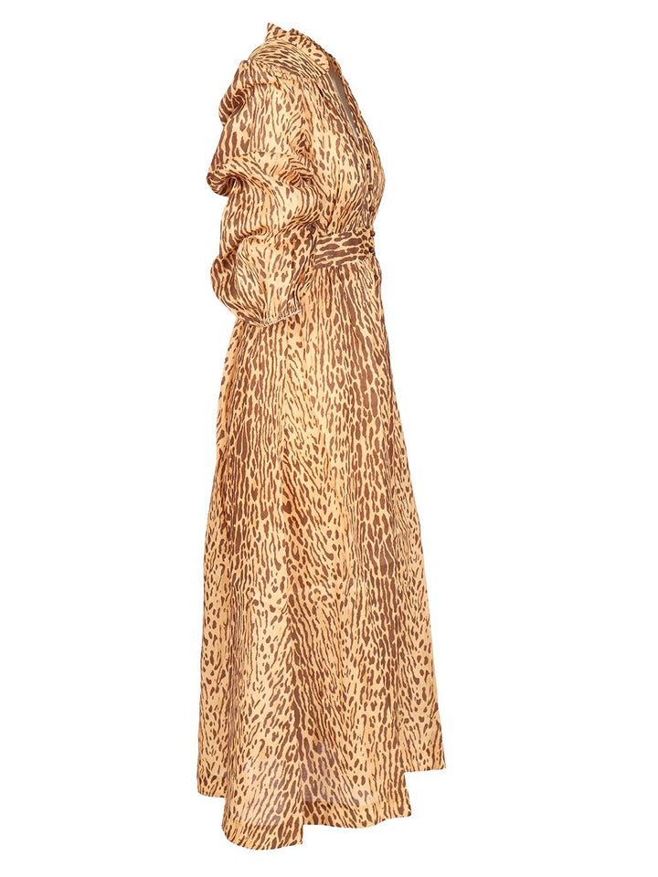Zimmermann Leopard Print Midi Dress Dresses - Animalier | cc5d348b3e2dbf25ae14c62a8b043ae815966afa