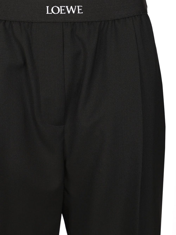 Loewe Tailored Wool Trousers - Black | 1e34e04a4ec3c6ba309b641f6e8b754fd21b752a