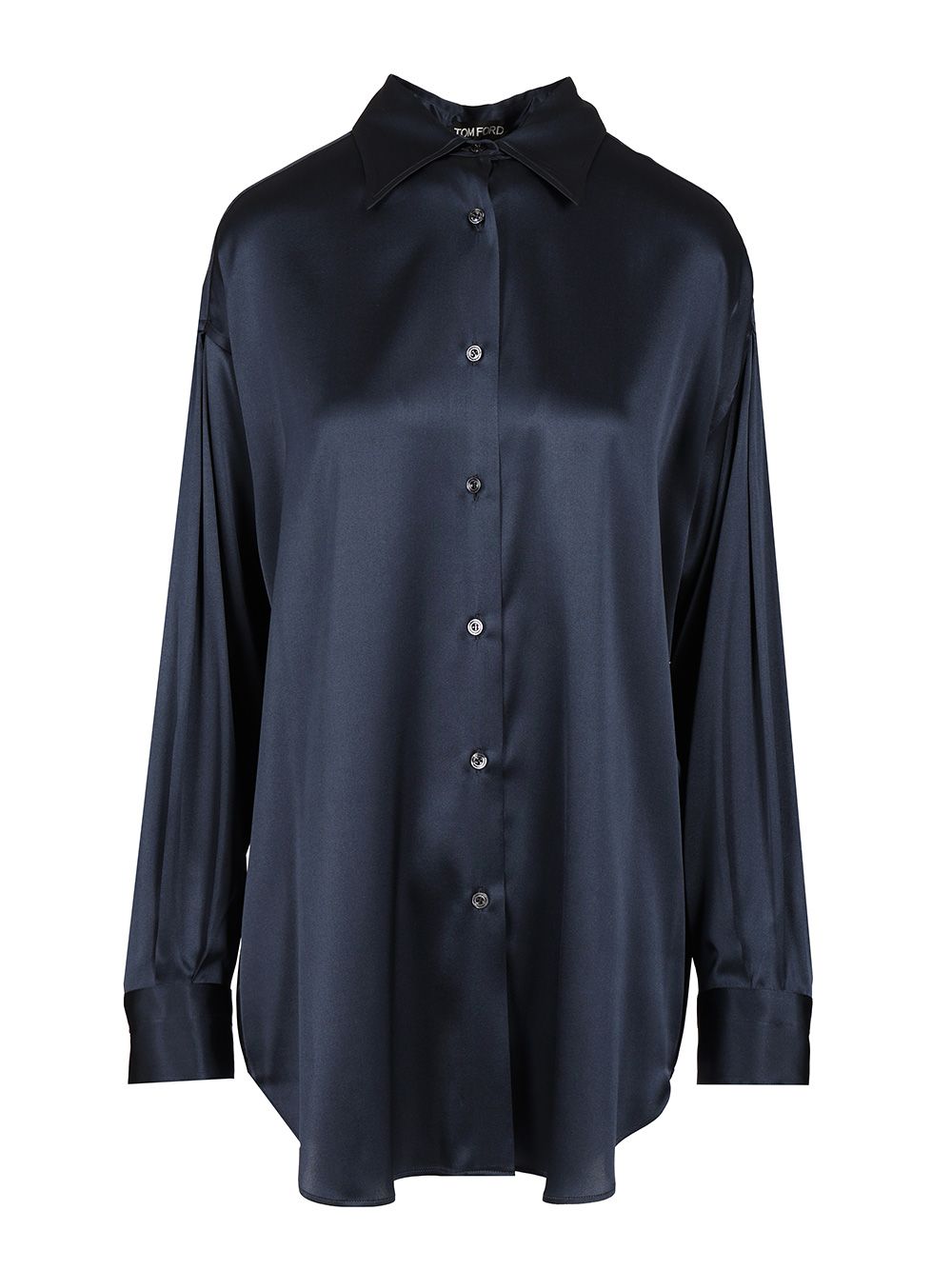 Tom Ford Stretch Silk Satin Shirt Shirts - Blue | afdaa07f555e038ba394dfcb540df6ef40ee8af8