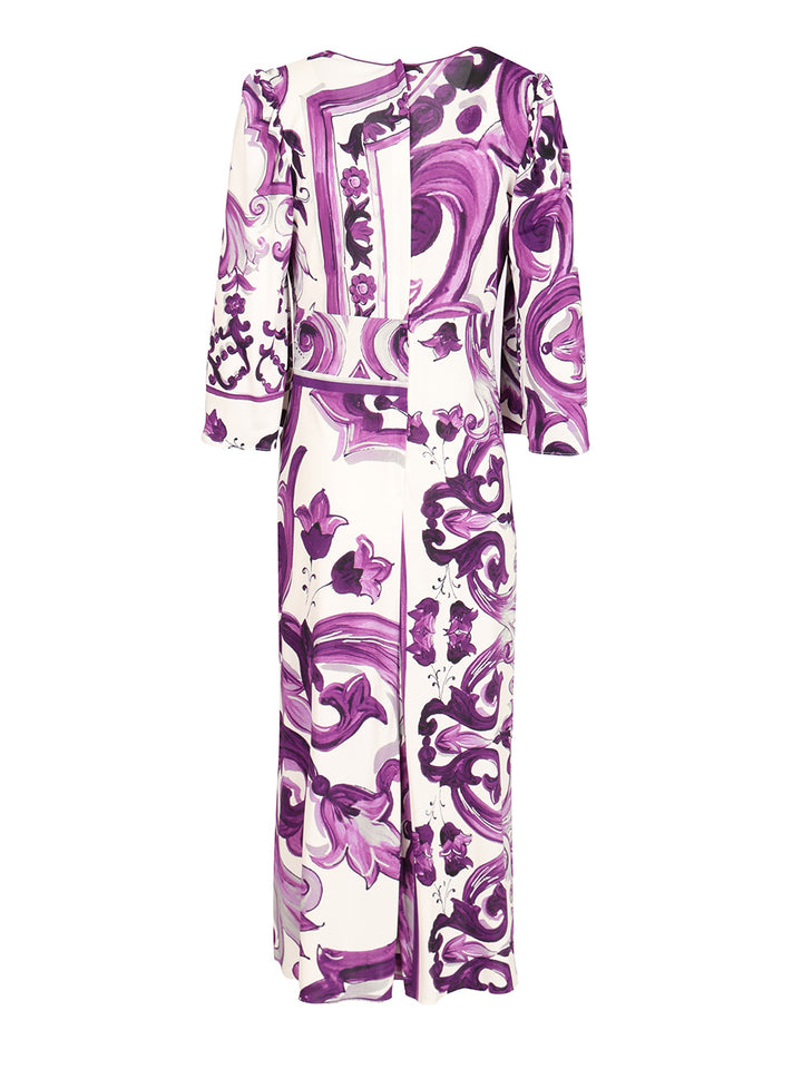 Dolce & Gabbana Abito Lungo Maiolica Dresses - Violet | d91a4f0b8e3494fc68100199a83ec0666d0f7d8b