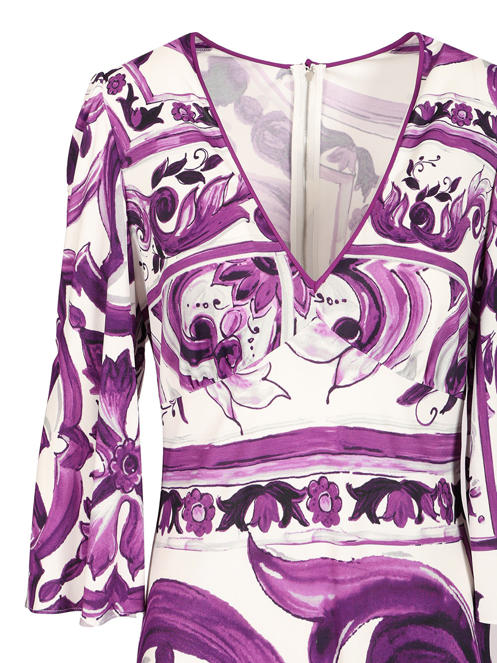 Dolce & Gabbana Abito Lungo Maiolica Dresses - Violet | 1c48d9f77827674a2c041a068473de3d42a5c778