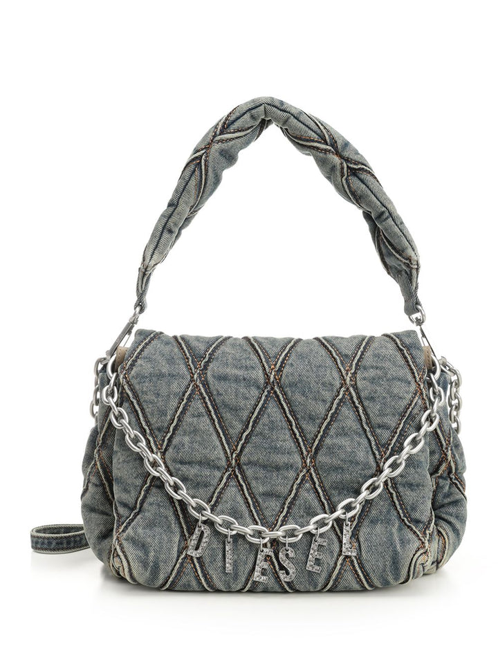 Diesel Charm-D Shoulder Bags - Grey | 021890b58e935cfa1251c90c8005e06de1c63337