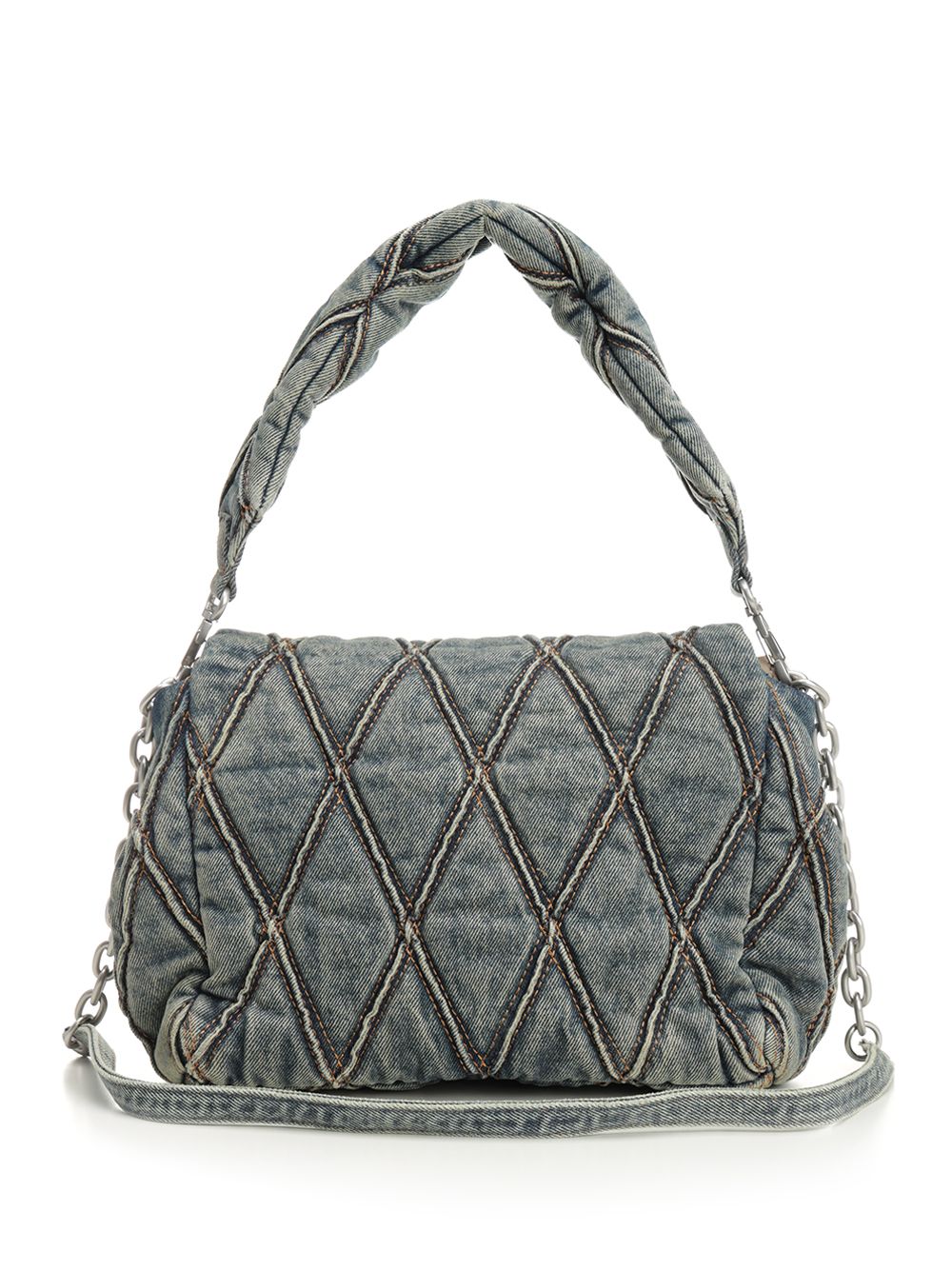 Diesel Charm-D Shoulder Bags - Grey | 046f64b4d29723da75e30f490322c91c48cabf16