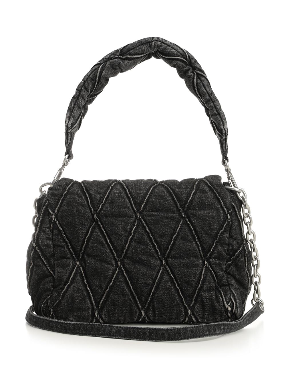 Diesel Charm-D Shoulder Bags - Black | d605a8eb4b28eeec55c1cc71cf9d4333b8ac211b