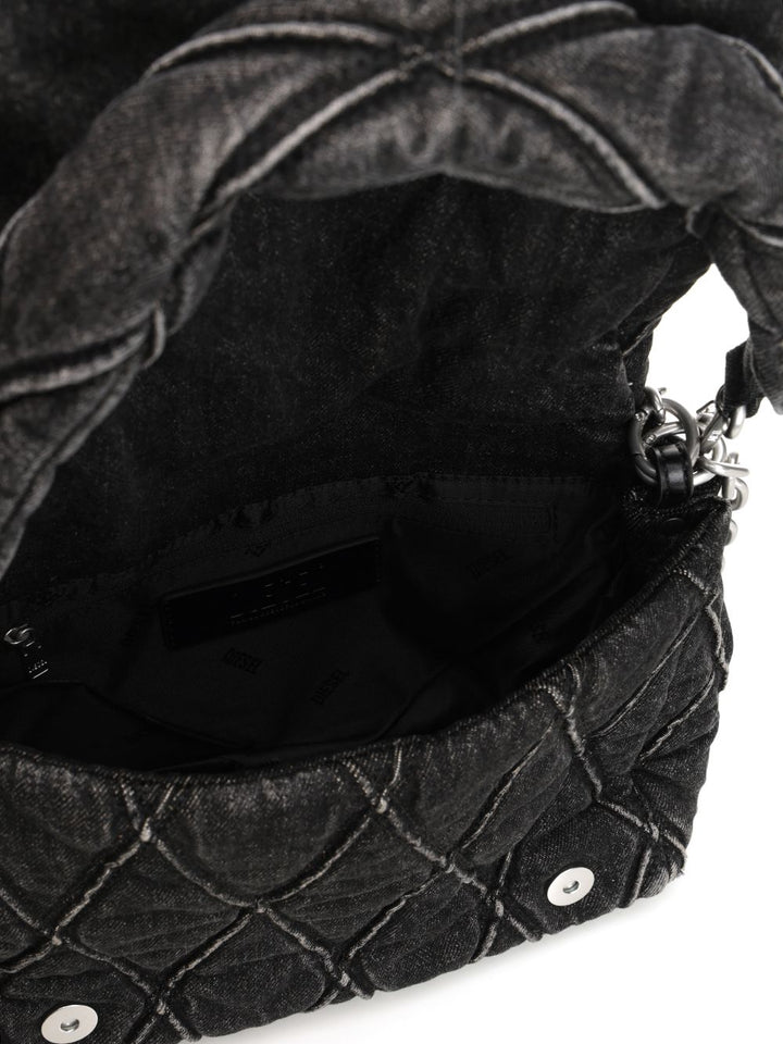 Diesel Charm-D Shoulder Bags - Black | 19d72b701555c0a96a6bf0e37fb8b6d2762b3047