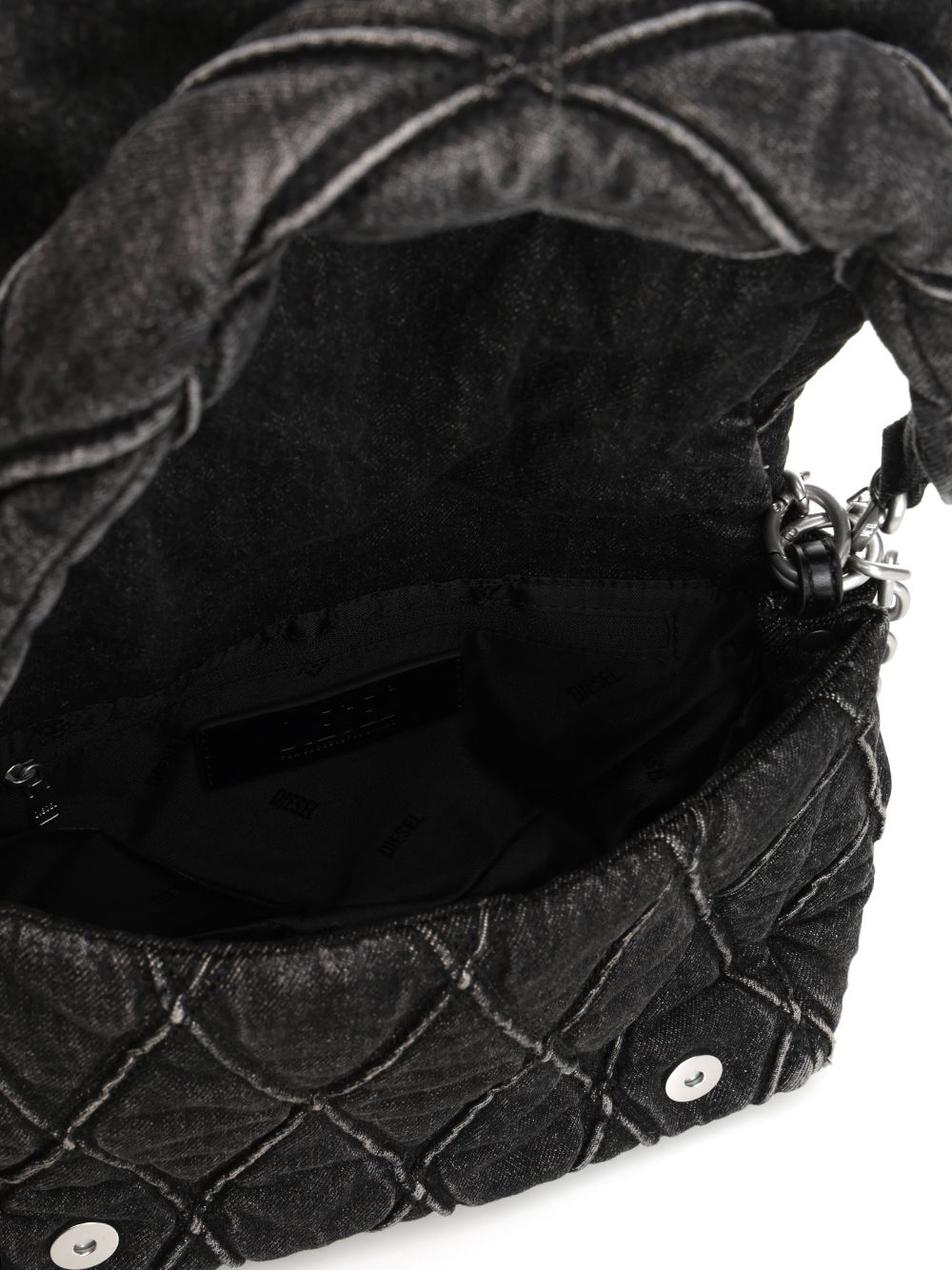 Diesel Charm-D Shoulder Bags - Black | 19d72b701555c0a96a6bf0e37fb8b6d2762b3047