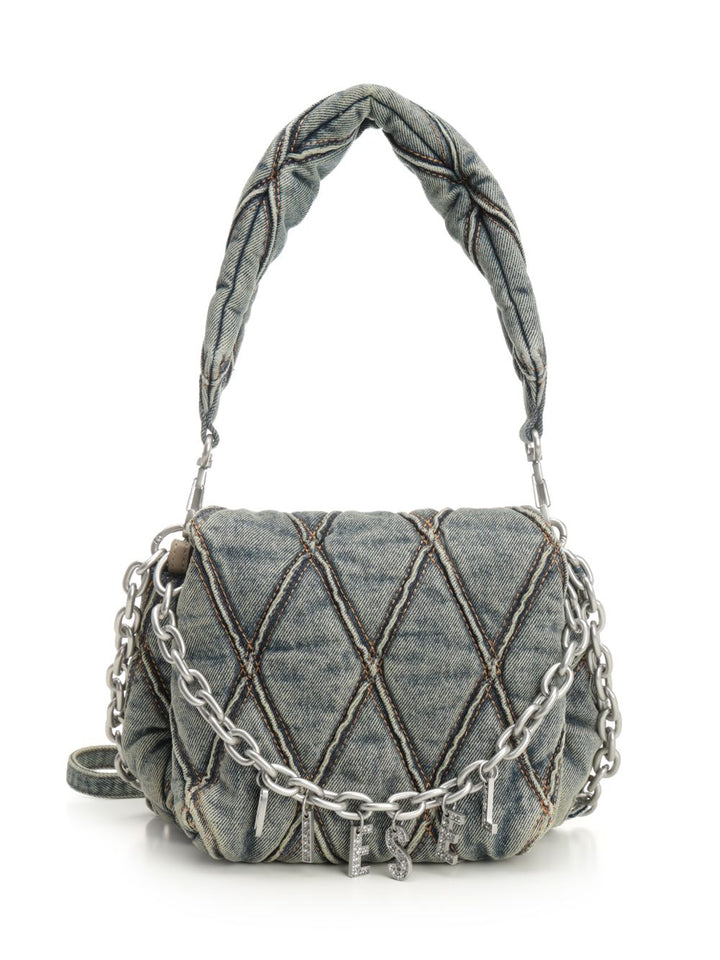 Diesel Charm-D Shoulder Bags - Black | 13f3c24349d4b1089e42f14c63750c255fe9115e