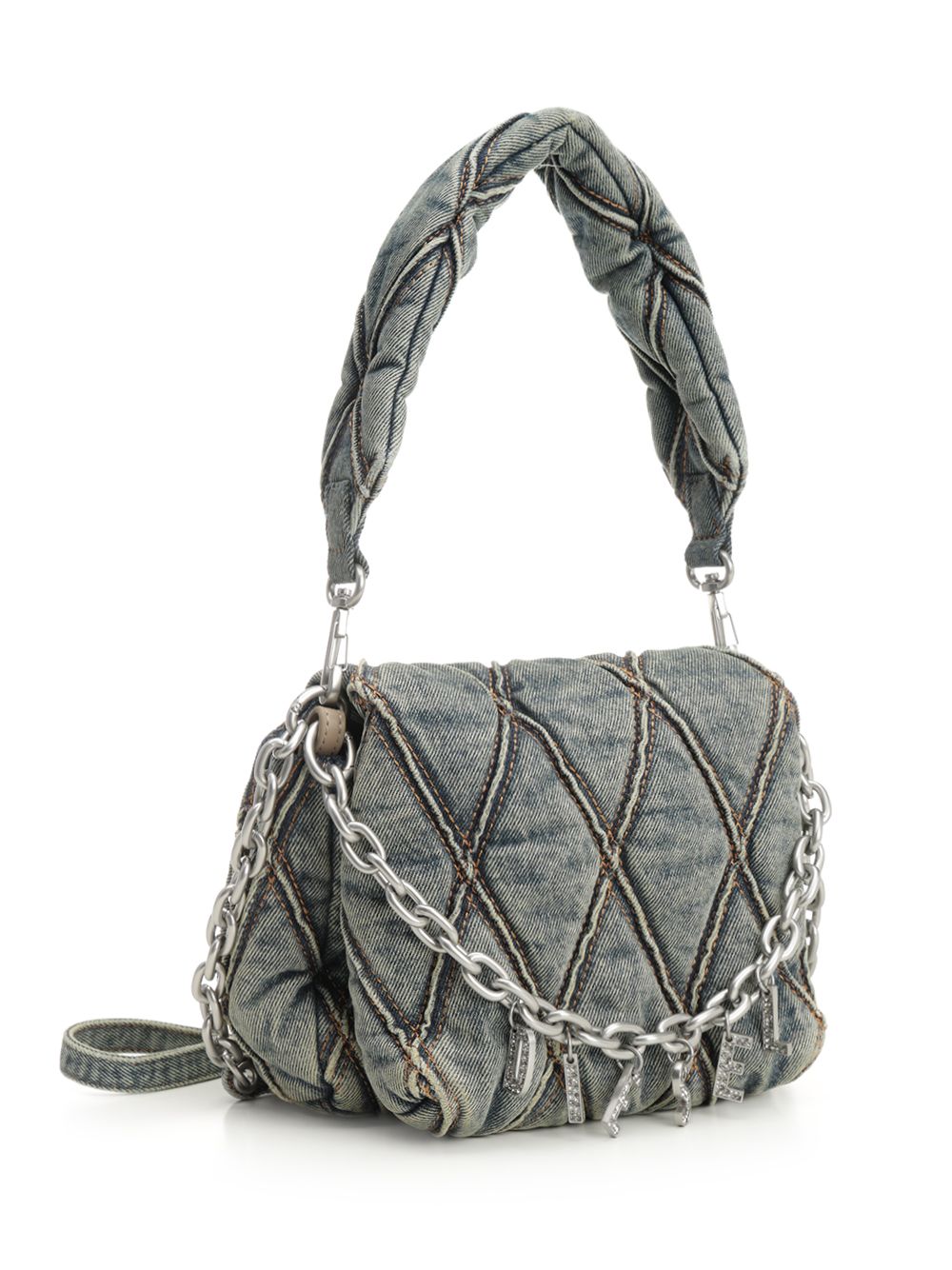 Diesel Charm-D Shoulder Bags - Light blue | cf53fedf58cfd68543f99846deedce5f2aaf9117