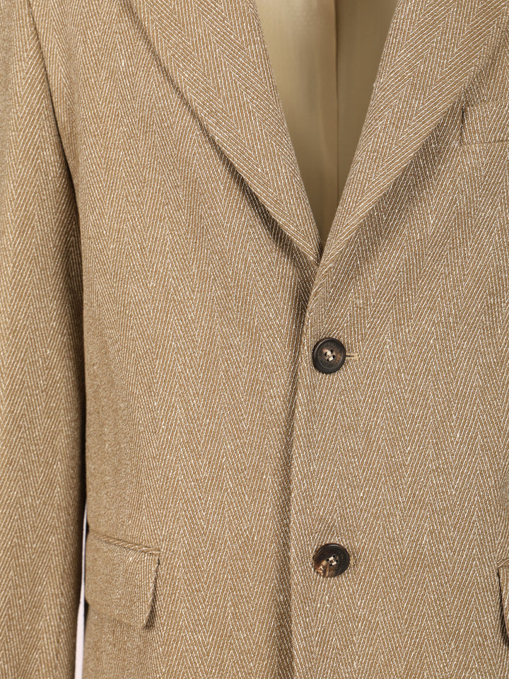 Golden Goose Deluxe Brand Single-Breasted Chevron Linen Blend Blazer Jackets - Multicolor | 96bfe2451894b0caf84518e2399fdd65910ccdcc