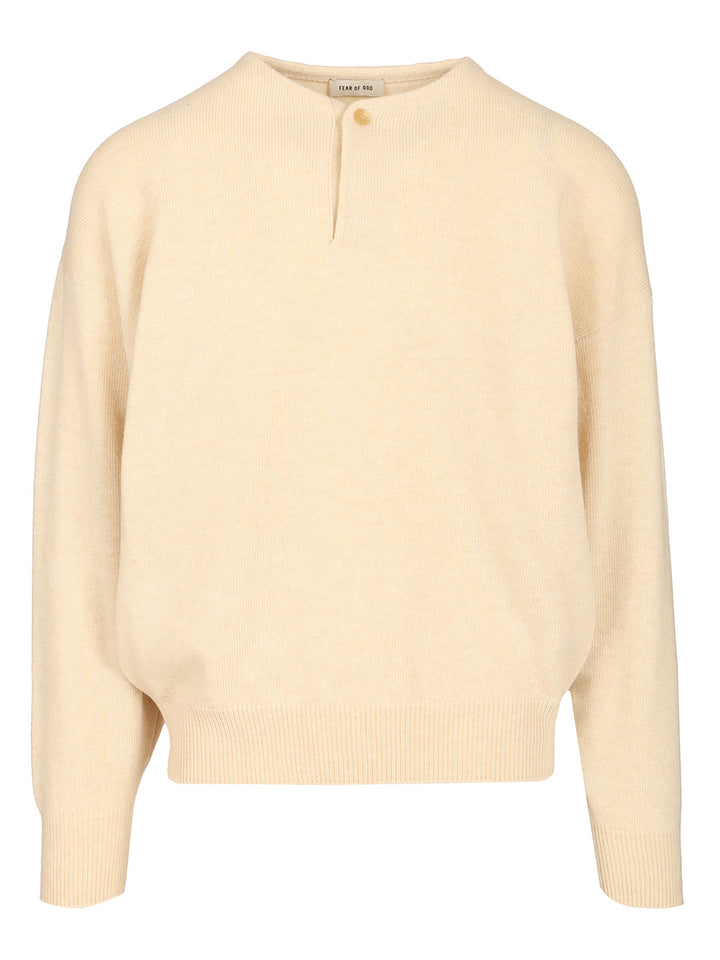 Fear Of God Henley Knitwear - White | 62caf8872eb1b29edf0ddc8be798fcdc21b1207b